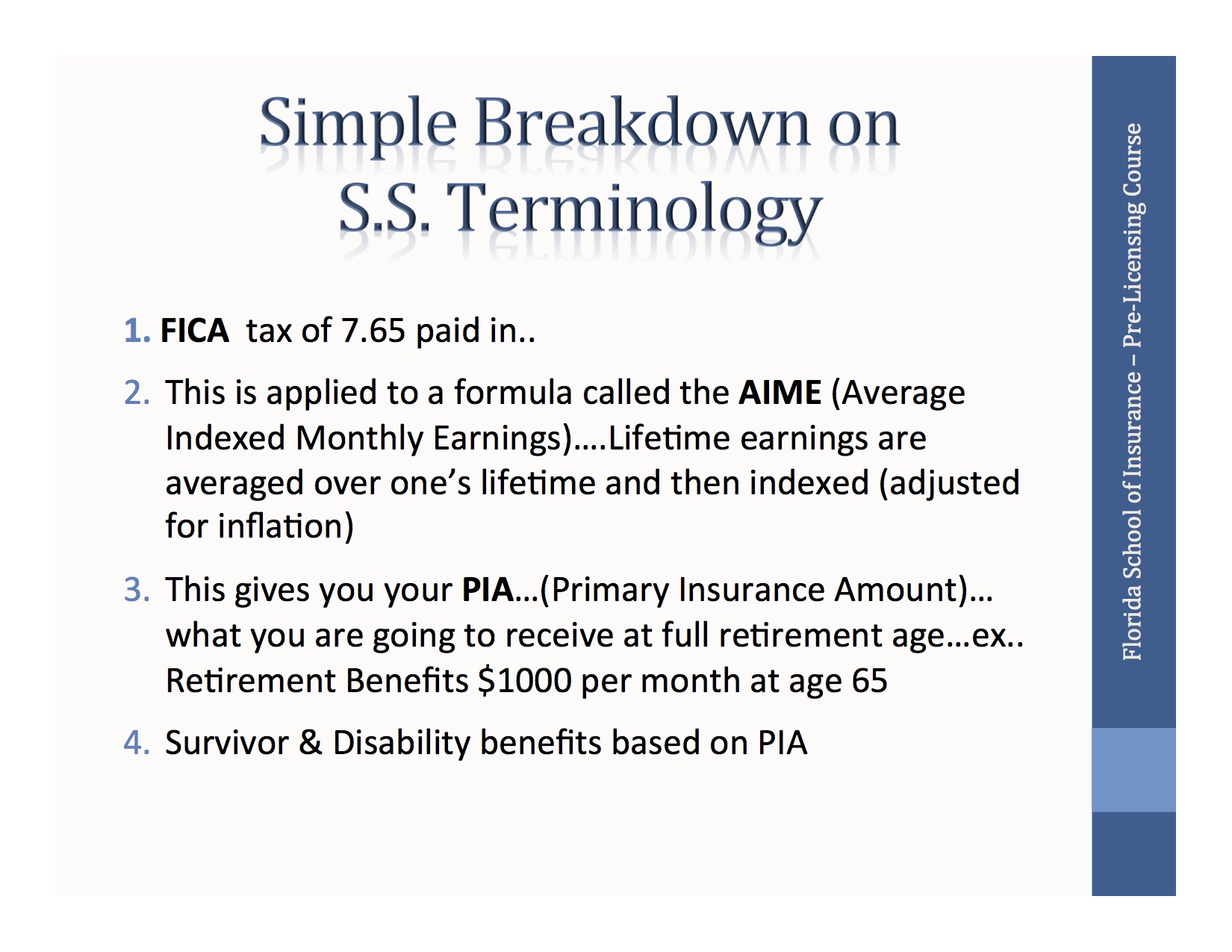 Simple Breakdown on S.S. Terminology