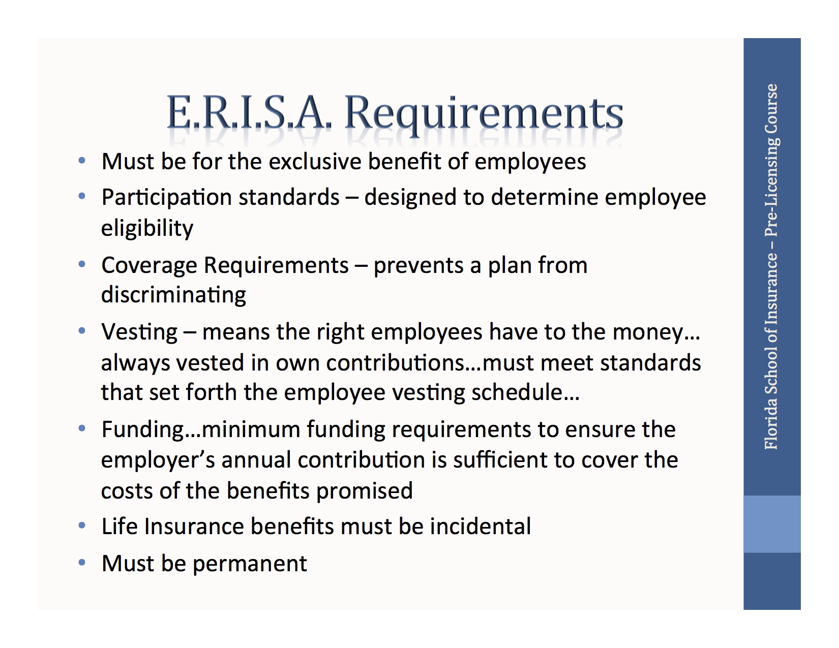 ERISA Requirements