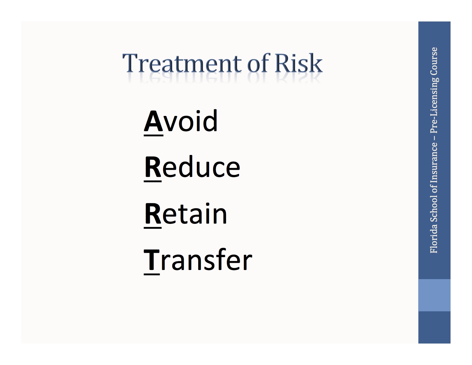 Treatment of Risk - ARRT