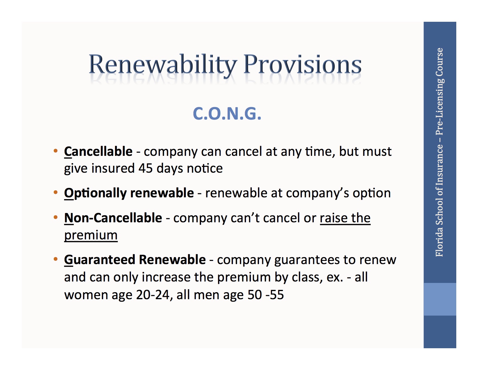 Renewability Provisions