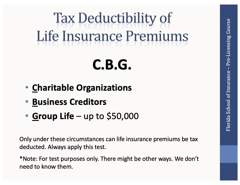 Tax Deductibility of Life Insurance Premiums